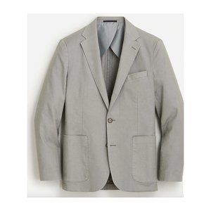 NWT J.Crew Mens Slim Fit Suit Jacket and Pants -- Stretch Hemp-Cotton Gray